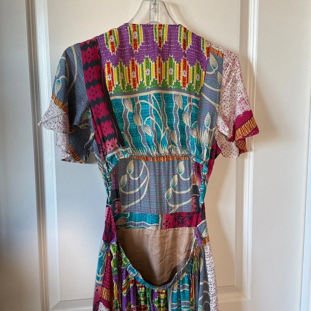 PLENTY BY TRACY REESE Anthropologie Kantha Patchwork Dress Size Medium - Picture 9 of 16